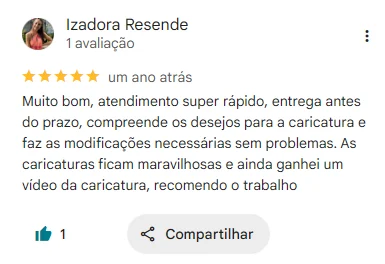 Avaliação de cliente