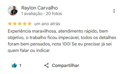 Avaliação de cliente