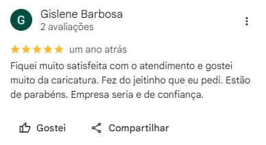 Avaliação de cliente